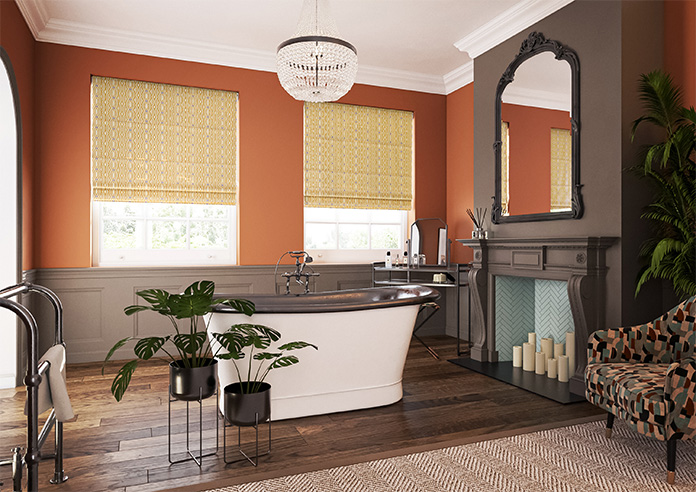 Opulent Scallop, Toffee - Roman Blind - Image 6